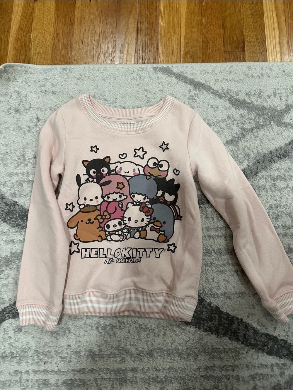 Hello Kitty Light Pink Girls' Character Crewneck Sweatshirt